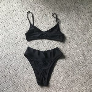 Gnash Swim bikini: teardrop crop and dip briefs